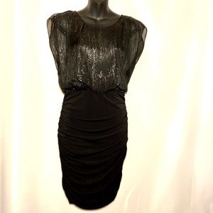 Marc New York Black classy Rushed Dress